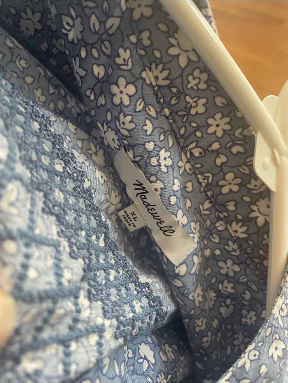 Madewell Light Blue Floral dress XL maxi EUC! - Picture 3 of 10